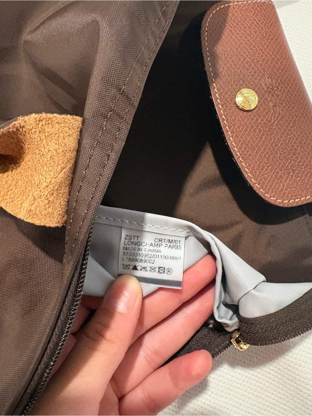 longchamp le pliage original large tote bag | color: mocha - Picture 7 of 8